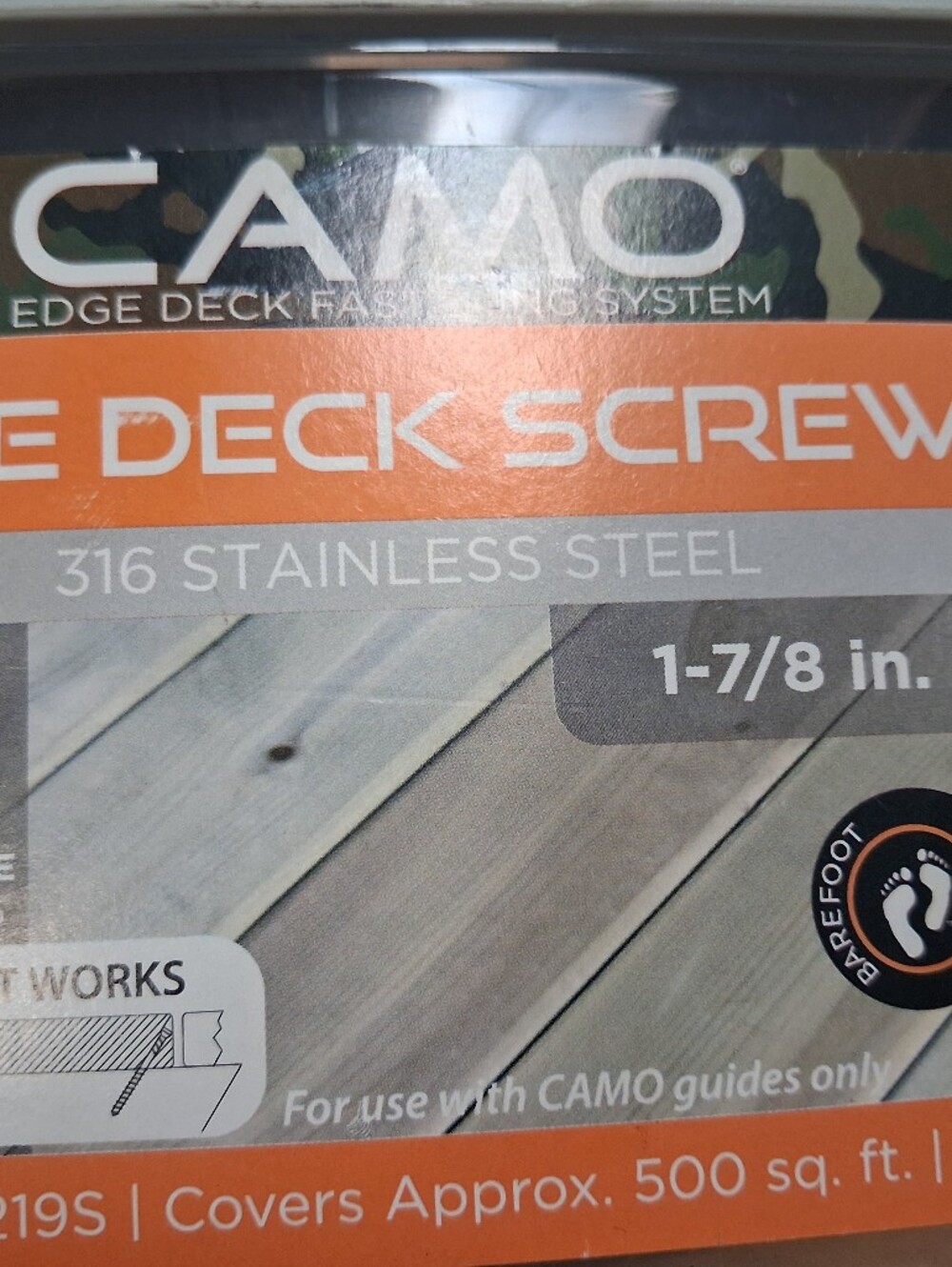 CAMO Edge Deck Screws 1750 Count 500sq Ft